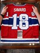 Autographed Serge Savard Red Hockey Jersey w/ COA