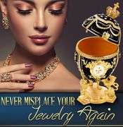 Royal Imperial Black Russian Fabergé Egg Replica with Black Carriage