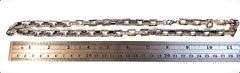 Huge 56.8 Gram 14 Kt White Gold Plated Rolo Box  Chain Link Necklace