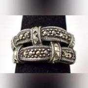 Marcasite Gemstone Ring in Sterling Silver.