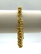 Sharp 43.9 gram Yellow Gold Plated Byzantine Bracelet
