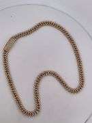 CERTIFIED 14K YELLOW GOLD CUBAN LINK CHAIN  WITH DIAMONDS