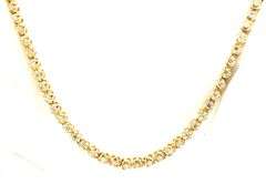 14kt Yellow gold 4.25ctw round brilliant cut diamond tennis necklace