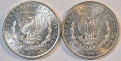 Blazing Choice BU 1884-O & 1887-P Morgan Silver Dollars
