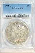 Scarce 1902-S Morgan Silver Dollar. PCGS VF20