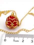 Ruby-Inspired Egg Pendant & Bracelet Set – 18K Gold Vermeil Jewelry for Special Occasions