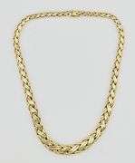 Vintage Tiffany& Co 14KT Yellow Gold Graduated Thick Woven Link Necklace