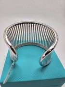 Contemporary 14k White Gold Diamond Cuff Bracelet