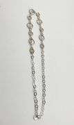 M Italy 925 sterling Silver Two Tone Circle Link Necklace