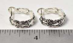 Designed Hoop Earrings in Sterling Silver