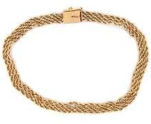 Nice 14k YG 3 Strand Rope Bracelet