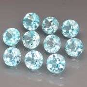 Full set! 10 piece set of Swiss blue Topaz weighing 10.36 carats!