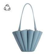 Shellie Blue Recycled Vegan Leather Shoulder Bag