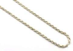 Italian 925 sterling silver rope chain necklace
