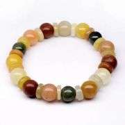 Real! 172.92ct multi-color Burmese Jade bracelet!!!