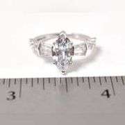 CZ Gemstone Ring in Sterling Silver.