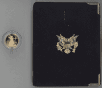 2002-W $5 Superb Gem Ultra Cameo Proof Gold Eagle Velvet Box, No COA