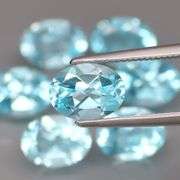 7 vivid Swiss blue topaz! Almost one and a half carats each! 10.40cts worth!