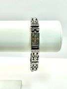 50 Gram14 Kt. White Gold Plate Byzantine Bracelet