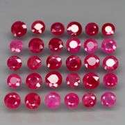 Amazing 5.50ct set of 30 Burmese Rubies! Heated only!