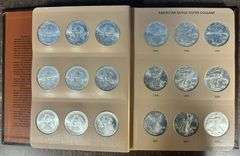 Superb Gem BU Complete 36-pc $1 Silver Eagle Set 1986-2021. Custom album