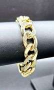 Strong 63.5 Gram 14 Kt Yellow  Gold Plate Curb Link Bracelet