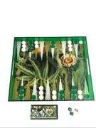 Game, Backgammon Tray, Tropical Green