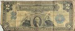 $2 Silver Dollars 1899 Series Silver Certificate