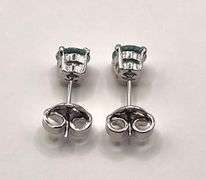 Sparkling 2.05 Ctw VVs1 Paraiba Green Simulated Diamond Earrings