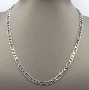 925 Sterling silver Figaro chain necklace