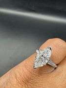 Platinum Marquise Diamond Ring of 3.32