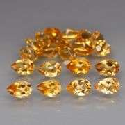 High fire 7.87ct 6x4mm real Brazilian Citrine set!