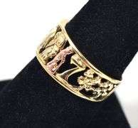 Lucky 14K Yellow Gold Ring with Ruby Gemstone and Diamond Accents