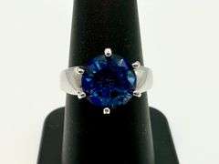 Beautiful 3.5 Ct Vs1 Deep Midnight Blue Simulated Diamond Ring