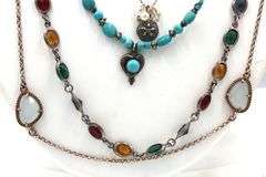 Group lot of 4 Vintage 925 sterling silver necklaces