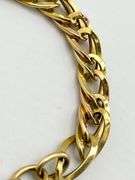 18KT Yellow Gold 9MM Double Curb Link Bracelet