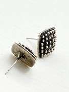 925 Sterling Silver Vintage Dot Design Earrings