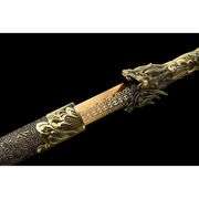 Tang Dynasty–Style Steel Blade Dao Sword with Dragon Sheath