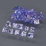 Glittering! Princess cut! 3.87ct UNTREATED Tanzanite set!!