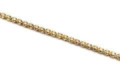 14kt Yellow gold 4.25ctw round brilliant cut diamond tennis necklace