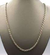 Italian heavy 925 sterling silver rope chain necklace