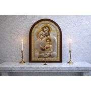 Handmade Sterling Silver–Plated Byzantine Holy Family