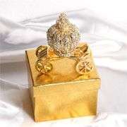 Golden Pumpkin Carriage Hinged Trinket Box