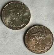 1986 & 1987 Unc Silver Eagles