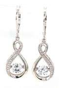 925 Sterling silver cubic zirconia dangle earrings