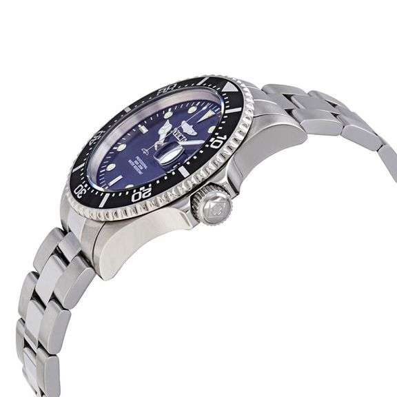 Invicta Pro Diver Men's Stainless Steel Watch with Blue Dial – 200M Water Resistant