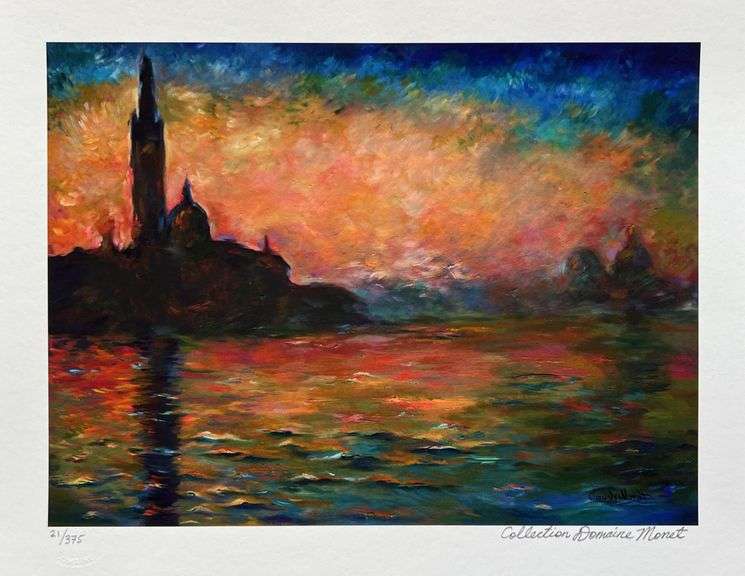 Collectible Limited Edition Claude Monet, Venice at Dusk