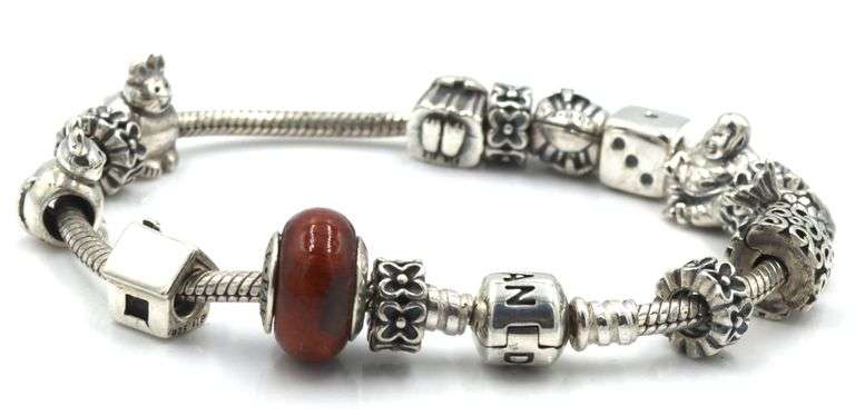 Pandora bracelet with 15 charms