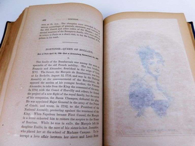 1854 Napoleon Dynasty Antique Book, Illustrated