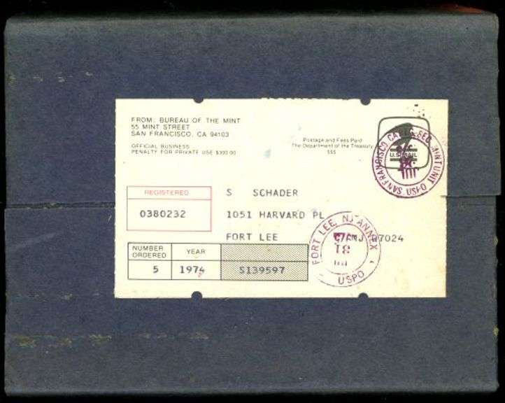 Sealed Box of 1974 Brown Box Eisenhower Proof Silver Dollars